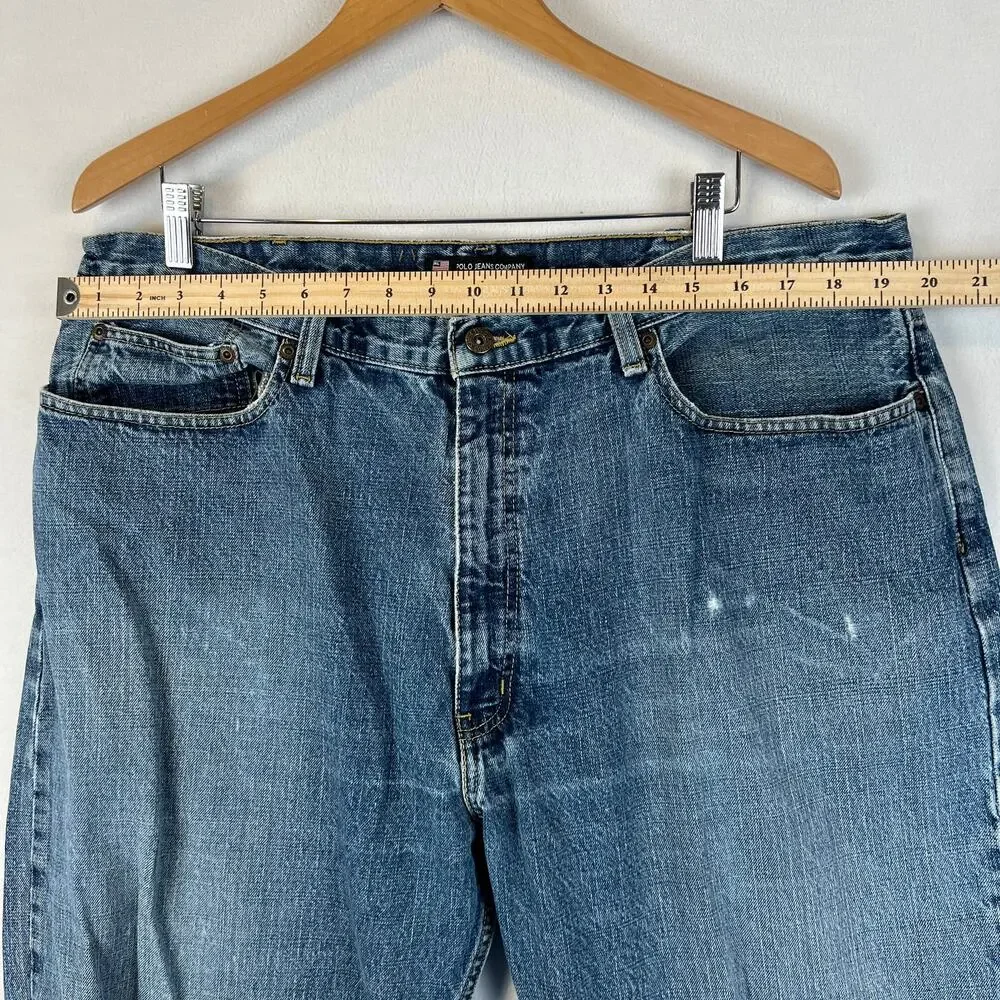 Vintage Polo Ralph Lauren Jeans Men 40x32 Y2K Grunge Streetwear Wide Leg 90s VTG